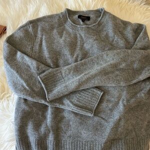 Quince Light Gray cashmere Crewneck Sweater